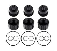 Kit de reparación de válvula de piscina 2133 con taza de grasa, junta tórica 1132 1307 compatible con instalación de válvulas de 2 vías y 3 vías (3 juegos)