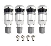 Kit de reparación de válvulas TPMS con sensor de presión de neumáticos, 4 unidades, compatible con BMW serie 5, metal, plata, parte delantera trasera, izquierda y derecha