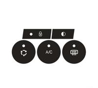 Kit de reparación desgastado con botón de control de CA, calcomanías para C4 2014 2018, superposición negra, caracteres blancos, fijación segura