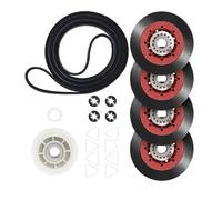 Kit De Reparación For Secadora De 27 Pulgadas (4392067), Compatible Con Whirlpool Y KitchenAid. Secadoras: WPW10314173, Rodillo De Tambor, Correa En V (661570), Polea Tensora (279640).