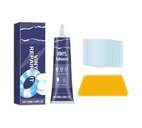 Kit de reparación inflable | Kit de parches para revestimiento de piscina, pegamento de PVC impermeable, selladores transparentes a prueba de fugas, juego de herramientas resistentes, mantenimiento de