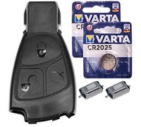 Kit de reparación Juego de Llaves para automóvil con 3 Botones + batería Compatible con Mercedes W211 W208 W164 W639 R230