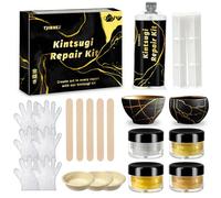 Kit de reparación Kintsugi, pegamento Kintsugi de 4 colores para reparación de cerámica y porcelana, kit de reparación japonés Kintsugi para principiantes