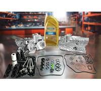 Kit de reparación KITRONIC DQ200 para DSG, transmisión mecatrónica de embrague seco de 7 velocidades 0AM | Caja de almacenamiento, juego de juntas, tornillos de aluminio, 1L de aceite Ravenol | para
