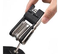 Kit De Reparación Para Bicicletas - Herramientas De Reparación Plegables Con Inflador - Juego De Accesorios Para Bicicleta Con Llave Incluida,Para Ciclismo Carretera Montaña Exterior Garaje