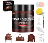 Kit de Reparación para Cuero Granate,Tinte para Cuero Liquido Reparador,Masilla de Reparación de Cueros,Pintura para Reparador Cuero Coche,Para Reparador Mancha,Arañazos,Grietas