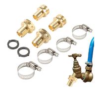 Kit de reparación para manguera - con abrazaderas rápidas en - Kit de reparación de tubos de agua con rosca | riego exterior césped jardín lavado coche baño animales drenaje bomba