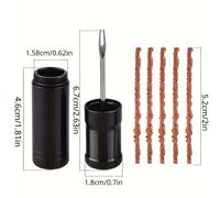 Kit de reparación para neumáticos sin cámara de bicicleta con tapón tipo babo, tiras de goma tipo tocino y herramienta de inserción para arreglar pinchazos en bicicletas de carretera y de montaña