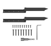 Kit de reparación para postes de valla - Soporte de postes de punta - Reemplazo de puntas rápidas fácil metal reforzado para protección de jardín vallas inclinadas reparación de suelo