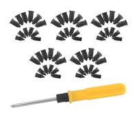 Kit de Reparación Rápida de Pinchazos con Destornillador para Neumáticos | Metal Galvanizado y Goma, para Coches y Motos, Negro, Uso en Carretera y Viajes Largos