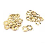 Kit de reparación resistente con ojales y ojales para lonas y tiendas de campaña al aire libre (dorado)