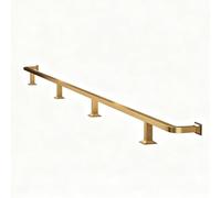 Kit de Reposapiés para Bar, 1m-6m, Acero Inoxidable 304, Reposapiés Resistente con Herrajes de Soporte, para Bar en Casa & Isla de Cocina(Gold,4.1m/13.5ft)