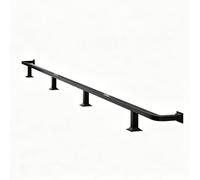 Kit de Reposapiés para Bar, 1m-6m, Acero Inoxidable 304, Reposapiés Resistente con Herrajes de Soporte, para Bar en Casa & Isla de Cocina(Black,4.1m/13.5ft)