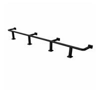 Kit De Reposapiés Para Bar - Acero Inoxidable 304, Resistente 400kg, Soporte Fundido De Una Pieza, Antirayaduras Y Antióxido, Ideal Para Bar En Casa E Isla De Cocina(Black,4.1m/13.5ft)
