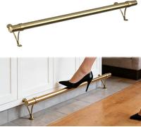 Kit De Reposapiés Para Barra En Color Dorado, Soportes De Montaje Bajo Encimera De Acero Inoxidable 304, Con Conector Interno Y Tapón Terminal,Oro,320cm/10.5ft