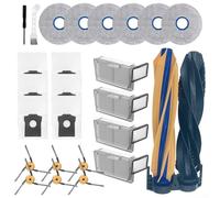 Kit de repuesto compatible con aspiradora robot DREAME X60 Max Ultra, incluye cepillo lateral, cepillo de rodillo principal, almohadilla de fregona, filtro HEPA, bolsa de polvo