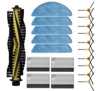 Kit de repuesto compatible con robot aspirador Tesvor M2 con cepillo lateral, filtro y paño de fregona para mantener el rendimiento de limpieza (B)