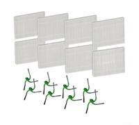Kit de repuesto de 16 piezas, para Roomba 115 para combo y 115 para combo+ | Con 8 cepillos laterales y 8 filtros para mantenimiento de robot aspirador y rendimiento de limpieza de bordes