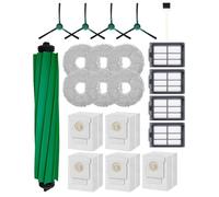 Kit de Repuesto de 21 Piezas para iRobot Aspiradora Robot Roomba Plus 405/505 Combo/507 Combo: 1 Cepillo Giratorio, 4 Cepillos Laterales, 5 Bolsas para Polvo, 4 Filtros HEPA y 6 Mopas(Serie 400/500)