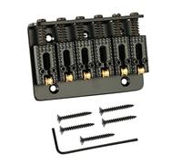 Kit de repuesto de 65 mm para guitarra de 6 cuerdas, puente rígido, carga superior, con tornillos de montaje en forma de L, puente rígido para guitarra, puente de rodillo, puente rígido, 6 cuerdas, 6