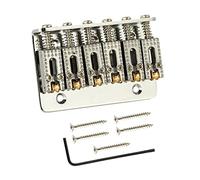 Kit de repuesto de 65 mm para guitarra de 6 cuerdas, puente rígido, carga superior, con tornillos de montaje en forma de L, puente rígido para guitarra, puente de rodillo, puente rígido, 6 cuerdas, 6