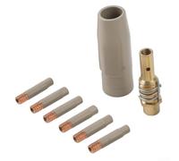 Kit de repuesto de 8 piezas para antorcha Mig para 15AK, incluyendo boquillas recubiertas y soporte de punta para un rendimiento de alimentación constante (0,8 mm)