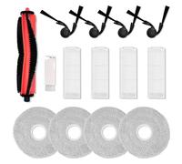 Kit de Repuesto de Accesorios, Compatible con Aspiradora Robótica Xiaomi S40 Pro (OV71GL) - Incluye 1 Cepillo Principal, 4 Cepillos Laterales, 4 Filtros HEPA y 4 Almohadillas para Fregona, Piezas de