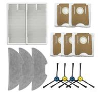 Kit de repuesto de alta epillos laterales, filtros, paños de fregona y bolsas de polvo a medida para Obode A8 Plus y para ETA para usuarios Aurum PRO 6241 (A)