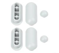 Kit de repuesto de amortiguadores de asiento de inodoro resistente que incluye cuatro almohadillas y dos cubiertas superiores, apto para tapas ranuradas para dejar de golpear, cierre silencioso