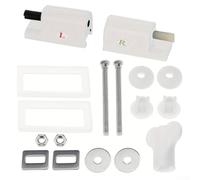 Kit de repuesto de bisagra de ralentización para asiento de inodoro compatible con asientos de inodoro fijos estándar (blanco)