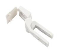 Kit de repuesto de bisagra para asiento de inodoro con pernos, tornillos y tuercas, bisagras de plástico blanco para asientos de inodoro de montaje frontal, instalación de bricolaje