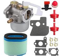 Kit de repuesto de carburador de motor, 1 juego con junta, filtro de aire y filtro de combustible para modelos BS 698055 694203 690152 compatibles con motores de cortacésped 121602 121607 121612