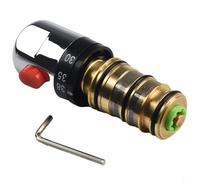 Kit de repuesto de cartucho termostático para baño y ducha con válvula de latón y botón de anulación de seguridad de temperatura para un uso fiable