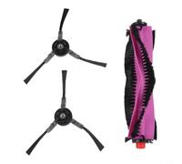 Kit de repuesto de cepillo principal para aspiradora robot para Eureka Pro J15 para Ultra, rodillo de cerdas de nailon y cepillos laterales para combo para depilación de mascotas en alfombras de