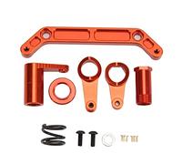 Kit de repuesto de conjunto de dirección RC de aleación de aluminio, componentes metálicos de dirección RC para camiones JLB 1/10, bloques de dirección mejorados para bricolaje con (Roja)