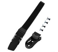 Kit de repuesto de correa de energía para patines con hebilla de metal para reparación de patines en línea, incluye tornillos, tuercas, botón de marcha atrás negro estilo (clip largo)