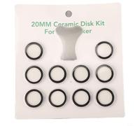 Kit de repuesto de disco de cerámica de 20 mm con llave para humidificadores domésticos que proporcionan una generación efectiva de niebla y durabilidad a 1 frecuencia de 70 MHz (10 unidades)