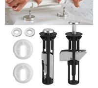 Kit de repuesto de fijaciones de asiento de inodoro de liberación rápida, 2 pernos de asiento de inodoro, accesorios de fijación superior de acero inoxidable y accesorios, bisagras tornillos, piezas