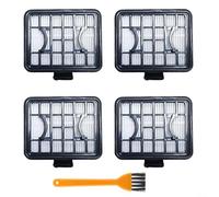 Kit de repuesto de filtro de aspiradora compatible con Bosch GAS 18V-1 inalámbrico, incluye 4 paquetes de filtración eficiente con cepillo de limpieza que captura el polvo del pelo de mascotas