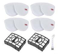 Kit de repuesto de filtro diseñado para Shark Upright Vacuum Filter Replacement Kit para CU530 ZU560 UV725 modelos con 2 filtros HEPA, 4 de espuma, 4 filtros de fieltro y cepillo de limpieza