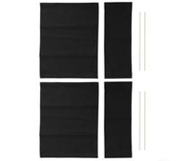 Kit de repuesto de funda de asiento de silla de lona para directores, económico y fácil de limpiar (negro)