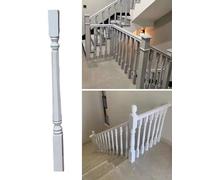 Kit de repuesto de husillos de escalera de madera, balaustres minimalistas para actualización de barandilla de escalera elegante, fácil instalación para aterrizaje e inclinación