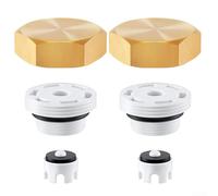 Kit de repuesto de interruptor de vacío para válvulas de grifo al aire libre con cubierta dorada y componentes de montaje de cuerpo blanco (2 piezas)