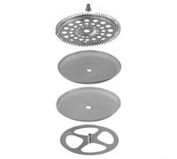 Kit de repuesto de malla de filtro de prensa francesa con placa en espiral, pantalla de acero inoxidable para prensa de café Cafetiere de 6 cm, 8 cm, 9 cm (1000 ml)