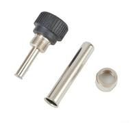 Kit de repuesto de mango de soldador 936 con carcasa de acero inoxidable, funda resistente al calor y tapa de rosca de goma, juego de 3 piezas para cabezal de hierro 936 y punta de cánula