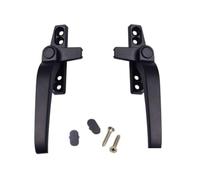 Kit de repuesto de manija, puerta corredera de aleación de aluminio y manijas abatibles con mecanismo de bloqueo, juego de 2 herrajes blancos y negros