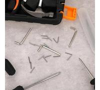 Kit de repuesto de pasador de tensión de bisagra de resorte con 20 pasadores de soporte de estante de acero inoxidable y 4 llaves hexagonales para reparación de armarios y cajones