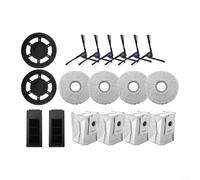 Kit de repuesto de piezas de robot de aspiradora para Ecovacs para Deebot X2 para Pro Plus y para Omni X2, incluyendo cepillos y paños de fregona