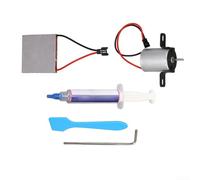 Kit de repuesto de reparación de ventilador de chimenea de madera con motor generador termoeléctrico para ventilador de chimenea de estufa, aleación de aluminio y latón, alta eficiencia, bajo ruido