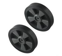 Kit de repuesto de rueda de parrilla, 2 ruedas de plástico compatibles con y otras parrillas de barbacoa de 195 mm de diámetro exterior de 40 mm de alto, ajuste de eje de 8 a 10 mm